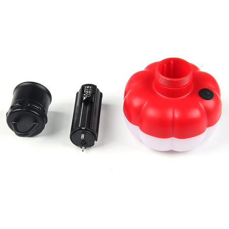 Lampe de camping portable miniature LED en forme de citrouille, à suspendre sous une tente (rouge) (1/5)