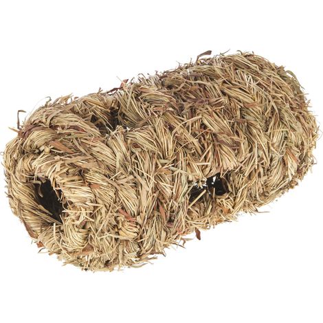 Kerbl Cylindre végétal avec accessoire 6 trous pour cage nid d'abri hamster en foin