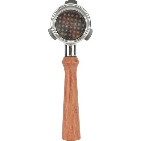 Porte-filtre sans fond de 54 mm, 3 poignées, poignée en bois massif, filtre à café sans fond en acier inoxydable pour Breville Série 8, Type F, palissandre du Brésil (1/5)