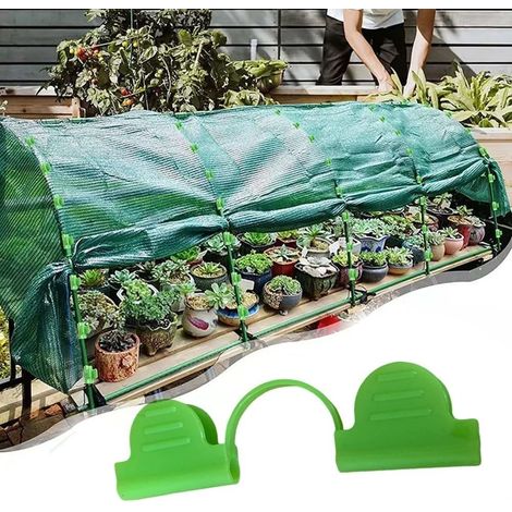 50 clips en plastique pour arche de jardin, parasol et filet (50 pièces de 7 mm) (1/5)
