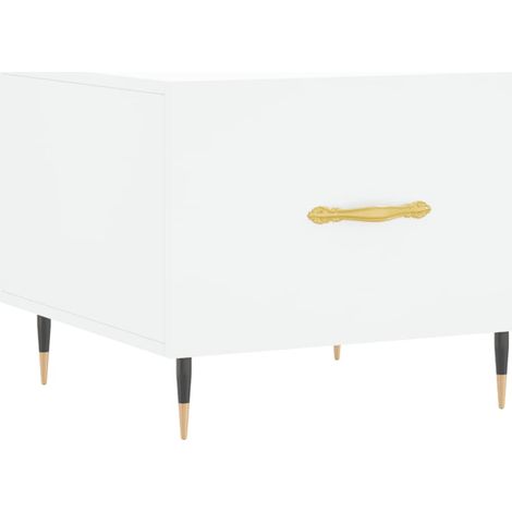 Maison Exclusive - Couchtisch Weiß 50x50x40 cm Holzwerkstoff