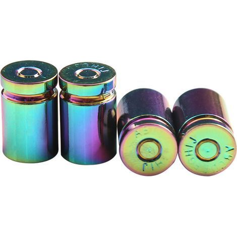 Capes de Tige de Soupape de Pneu, 4pcs Aluminium Ponde à Pneu de Soupape de Soupape de Soupape de Soupape Universal Couvrages de Poussière de Tige pour Moto (Multicolore). (1/5)