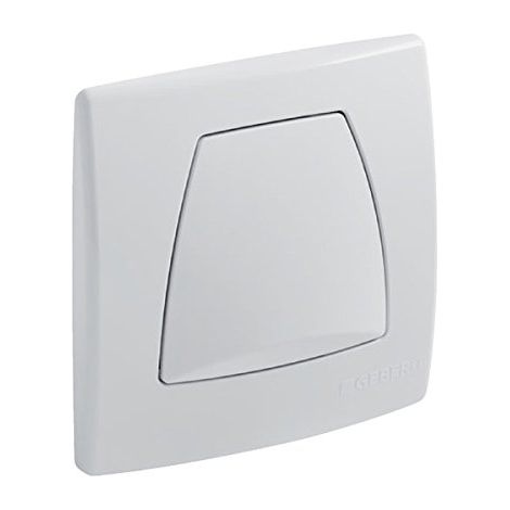 Geberit Placca di comando Twinline per comando orinatoio con scarico pneumatico: bianco alpino, 240562111 (1/2)