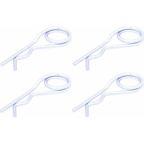 4x goupille beta double spire 4mm acier zingué remorque tracteur portail porte (1/2)
