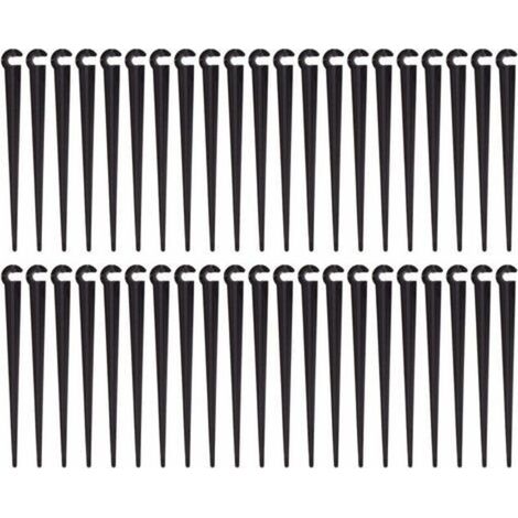 Piquets de Support de Tuyau d'irrigation Support Piquet de Tube Irrigation Goutte à Goutte Plastique Outil de Jardinage,Paquet de 100 (1/5)