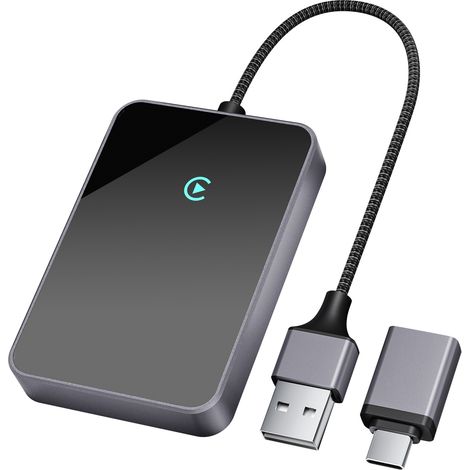 Salcar Wireless CarPlay Adapter für iPhone Dualband 5.8 GHz, ohne Verzögerung Adapter, Kompatibel mit iPhone 6 & iOS 10+ (1/5)