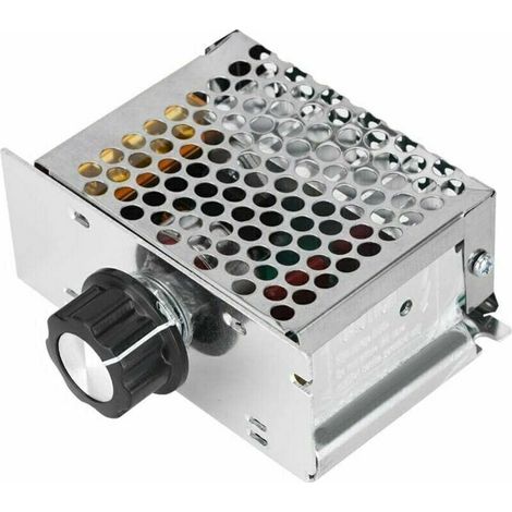 Variateur pour Moteur 220V, Régulateur de Tension AC 4000W, Régulateur de Vitesse pour Moteur électrique Variateur, Plage de Tension Réglable de 10v à 220v,Taille: env. 85 x 55 x 38 mm