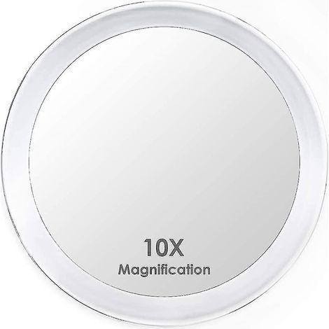 Miroir grossissant 10x avec 3 ventouses, miroir de maquillage avec grossissement 10x (1/5)