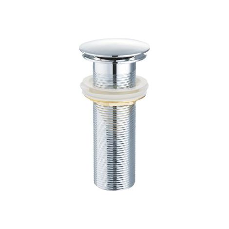 IMEX Click-Clack Ablaufventil für Aufsatzwaschbecken verchromter Messing-Stahl ohne Überlauf 1 1-4 Gewinde einfache Montage Modell Imex-VCC010