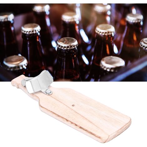 Selbstklebender, magnetischer Flaschenöffner zur Wandmontage für den Kühlschrank, Flaschenöffner aus Holz für Bar und Zuhause (1/5)