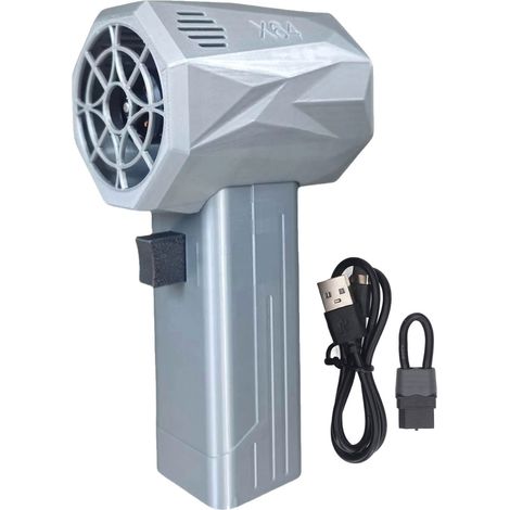 Sèche-linge de voiture, souffleur à jet d'air, mini sèche-linge turbo puissant, ventilateur turbo 22 W, charge rapide, 240 km/h, X64 Pro 64 mm argent (1/5)