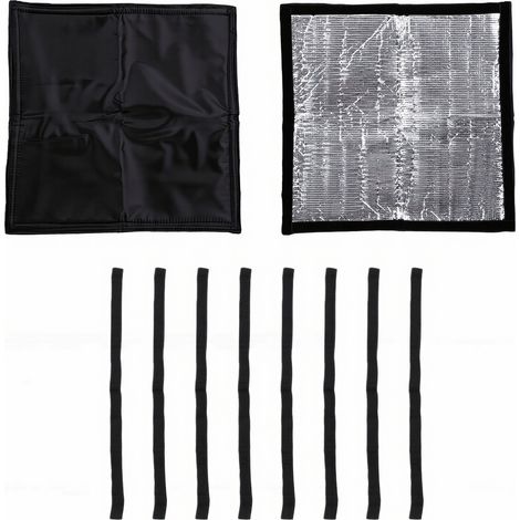 Pare-soleil de fenêtre de lucarne de camping-car, 2 pièces, tissu Oxford imperméable, couverture occultante isolée réfléchissante pour évent de 14x14 pouces (1/5)