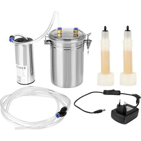 Machine à traire électrique 2L trayeuse portable en acier inoxydable pour moutons (prise UE 110-240V)-CHD (1/4)