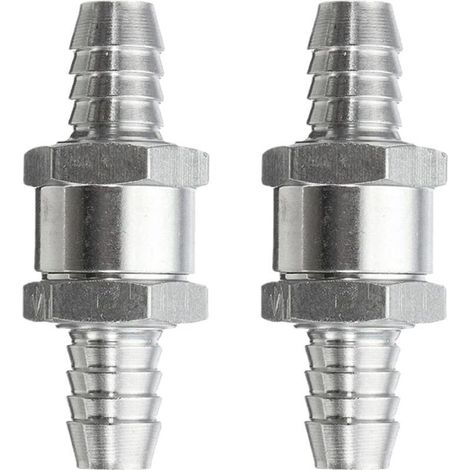 Lot de 2 Clapet Anti Retour Gasoil 8mm à Sens Unique, Clapet Anti Retour Essence - Alliage d’Aluminium Anti-Retour - pour Essence/Diesel/Huile - Car Chrome Eau Auto Carburateur Systèmes de Carburant (1/4)