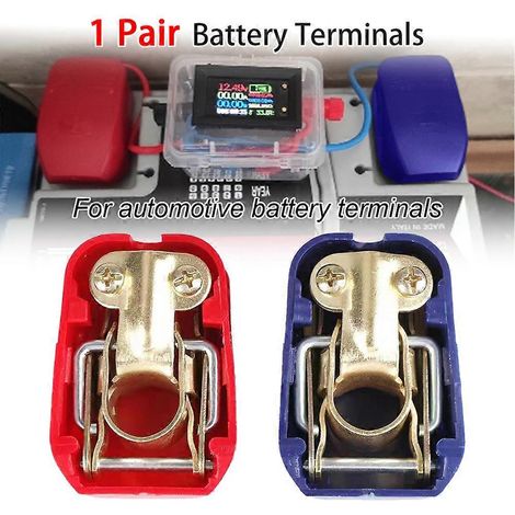 Adaptateurs pour bornes de batterie automobile, pinces positives et négatives, clips à dégagement rapide, pinces de charge pour appareils électroniques (1/5)
