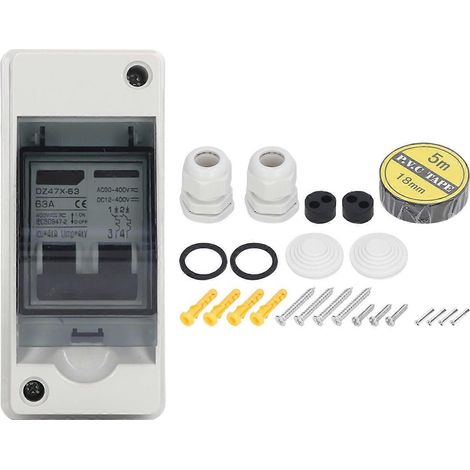 Disjoncteur miniature CC 2P 63 A, sectionneur solaire pour système photovoltaïque CC 12 V - 4