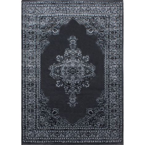 Tapis Salon Chambre Oriental Marocain Classique CASA (Gris - 240x340cm)