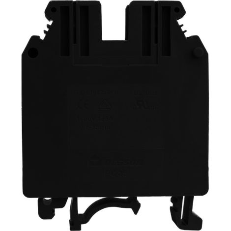Connecteur de rail à vis noir 35MM2 pour rail TH35, 1 voie (1/3)