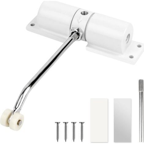 Réglable Ferme Porte à Ressort pour Portes, Ferme-Porte à Ressort Fermeture, Alliage d'Aluminium Ferme Porte, Ferme-Porte Automatique Ajustable, pour le Bureau à Domicile (1/5)