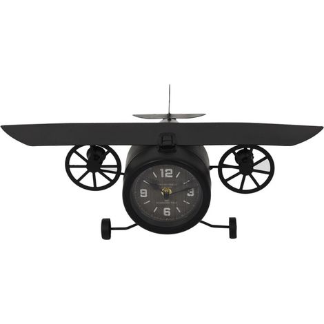 Horloge à Poser "Avion Vintage" 47cm Noir (1/5)