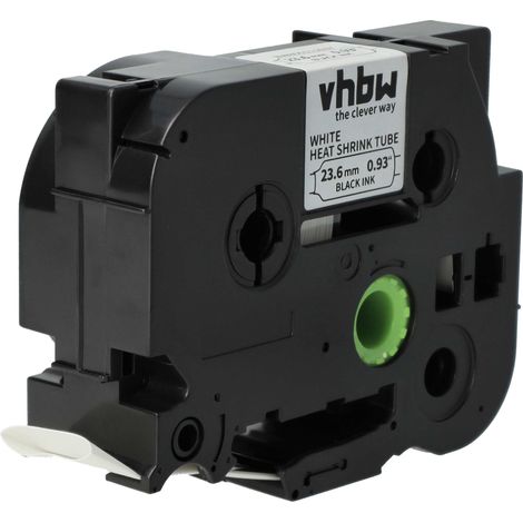 vhbw Label Tape compatible with Brother P-Touch PT-9700PC Label Printer 1.5m x 23.6 mm, Black on White, Heat Shrink Tape (1/4)