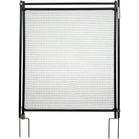 Horizont – Portillon petites mailles 0.90m x 0.81m – Piquets en fibre de verre Ø 1.9cm – Pour enclos animaux – Installation facile sur clôtures existantes