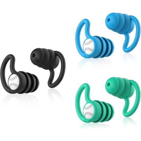 3 paires bouchons d'oreille silicone, étanches natation surf plongée, avec tubes sonores, pour adultes et enfants à partir de 10 ans (1/5)