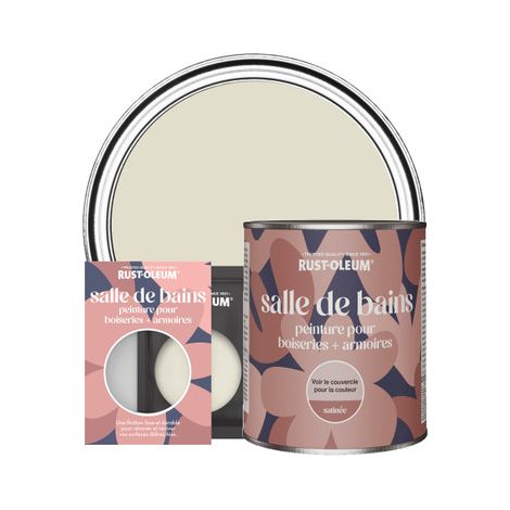 Peinture pour Boiseries & Armoires de Salle de Bains, Finition Satinée - Avoine (1/3)