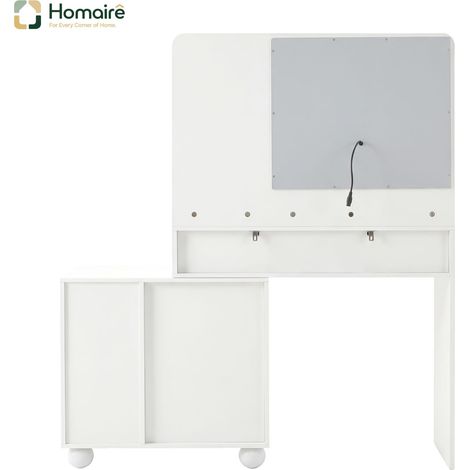 Flur- Garderobenschrank weiß aus MDF 80 x 39.8 x 127 cm HOMAIRE (1/5)