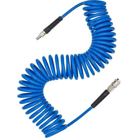 YOTOO Tuyau de compresseur d'air en polyuréthane avec réducteur de coude, raccord rapide Europe 6 mm x 9,5 mm (DI x OD) - Bleu - 10 m de long (1/5)