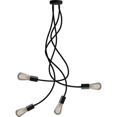 creative cables - Flex 90 lampada da soffitto snodabile a luce diffusa con lampadina LED ST64