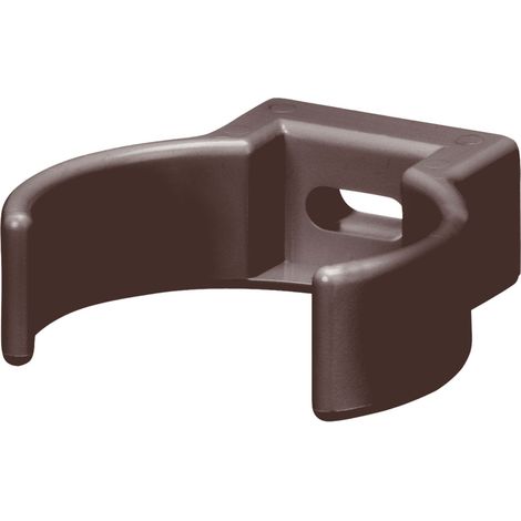 INEFA Rohrschelle Clip, PVC-U Fallrohrschelle, Dachrinnenzubehör, einfache Montage, Made in Germany - DN50 / 50mm, 1 Stück Dunkelbraun