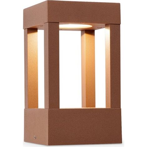 Faro AGRA Pedestal Exterior 20cm Marrón Claro 2700K IP55