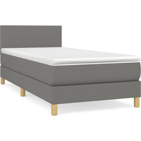 Maison Exclusive - Boxspringbett mit Matratze Dunkelgrau 100x200 (1/5)