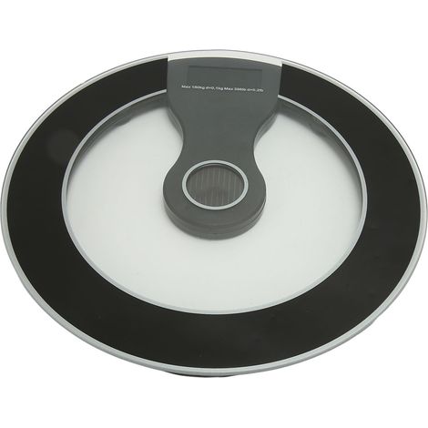 Balance photovoltaïque à économie d'énergie, capteurs haute précision, application Bluetooth, pèse-personne pour la maison, noire, 30 cm (1/5)