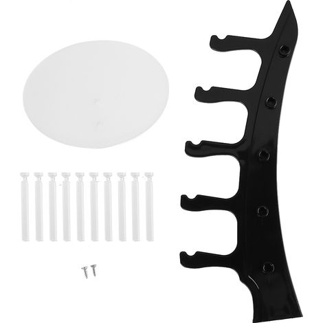 Lot de 5 supports de lunettes en plastique noir, présentoir à lunettes de soleil, étagère de rangement pour montures, porte-lunettes mural ou comptoir (1/5)