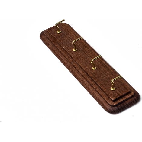Listello legno con 4 ganci