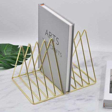 Organiseur de classement triangulaire, porte-revues, étagère métallique, rangement de bureau décoratif pour la maison ou le bureau (1/5)