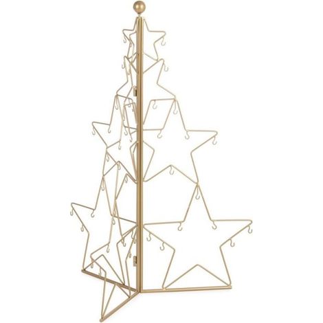 PINO IN ACCIAIO CON GANCI BIZZOTTO ORO AMALIE GANCI 51X38X70H