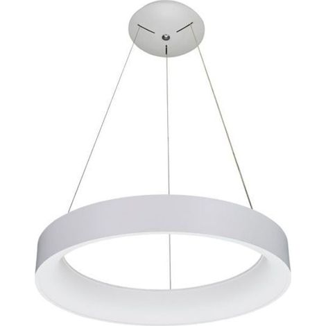 Plafonnier LED Suspendu 60W Rond Blanc - Blanc Chaud 3000K - SILUMEN (1/2)