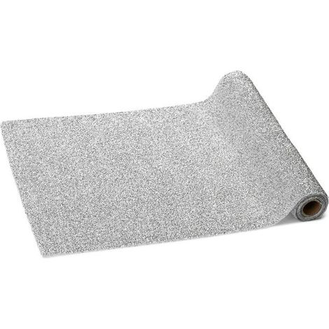 Tappeto runner color argento metallizzato 0,36x3 m