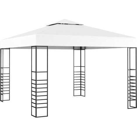 Carpa cenador de jardín blanco 3x3 m vidaXL