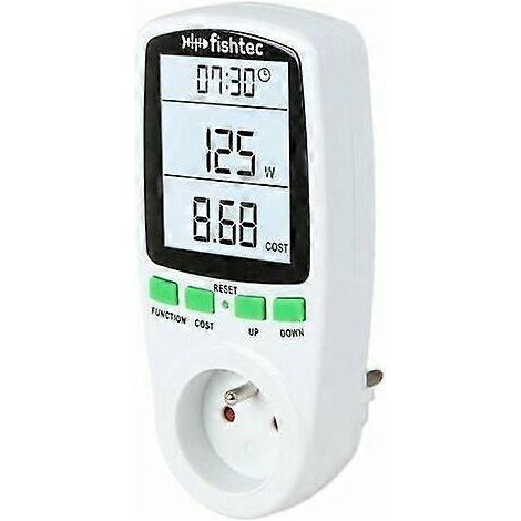 Wattmeter – Kontrollieren Sie Ihren Energieverbrauch – Digitale Anzeige der elektrischen Leistung