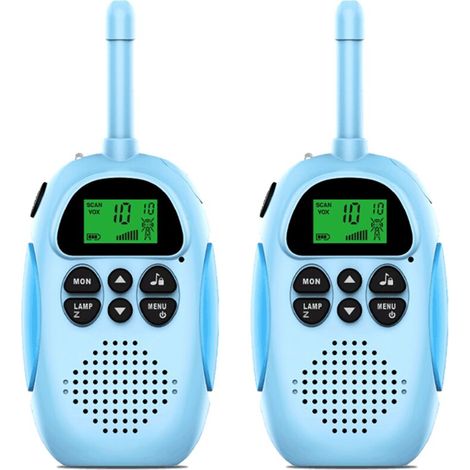 (2 pièces bleues) Talkie-walkie rechargeable pour enfants-