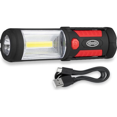 HEYNER® Werkstattlampe Akku LED-Arbeitsleuchte Inspektionsleuchte, wiederaufladbare Taschenlampe (1/5)