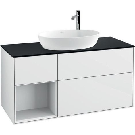 V&B Waschtischunterschrank FINION 1200x603x501mm Regal glos. wh glos. wh (1/4)