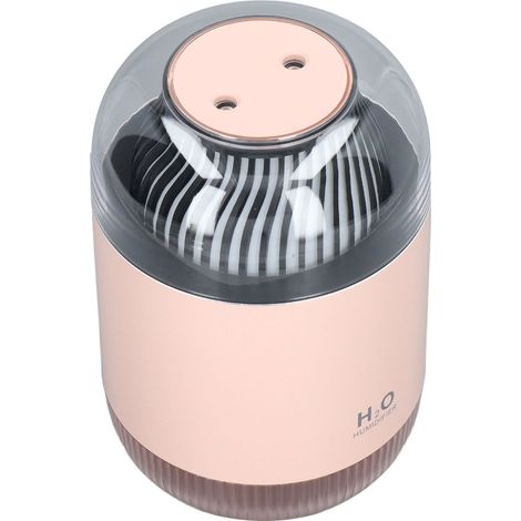 1000-ml-Luftbefeuchter mit Doppelsprühfunktion, Nachtlicht, USB-Ladeanschluss und Nebelverdampfer für Zuhause, Pink (1/5)