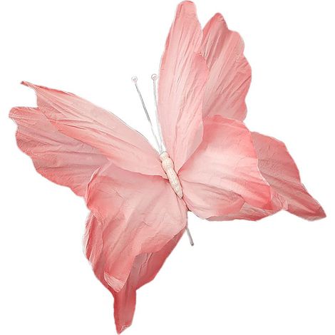 Papillon Artificiel Décoration Mariage Papier Rose 30 cm Ornement Vitrine Allée Création Florale Bricolage (1/5)