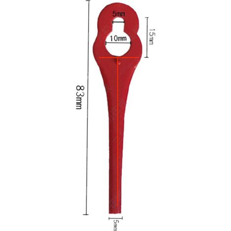 Lot de 100 Lames en Plastique de Rechange pour Coupe Bordure Florabest LIDL FRTA 20 A1, FAT 18B3, FRT18A. (1/3)