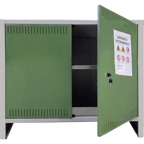 ARMADIO DEPOSITO FITOFARMACI 'PRATIKO' 2 ante - cm 100 x 40 x h 80 basso  - PROMETAL
